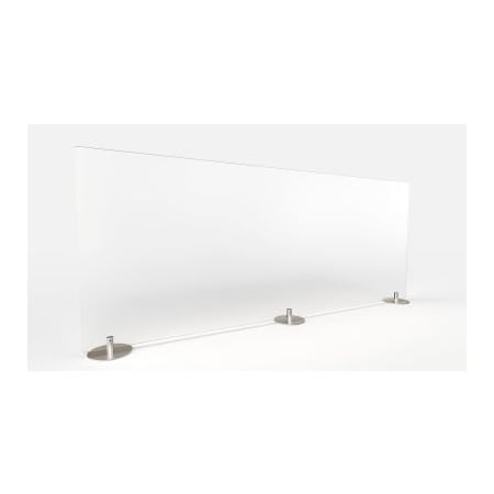 Ghent Ghent Desktop Protection Screen - Freestanding 48"W x 24"H, Frosted Thermoplastic DPSF2448-F